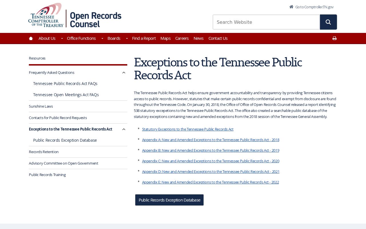 White County warrant records guidance about public-record exceptions