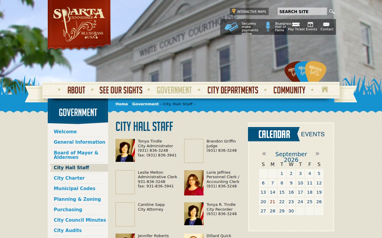 White County city court warrant reference for Sparta City Court