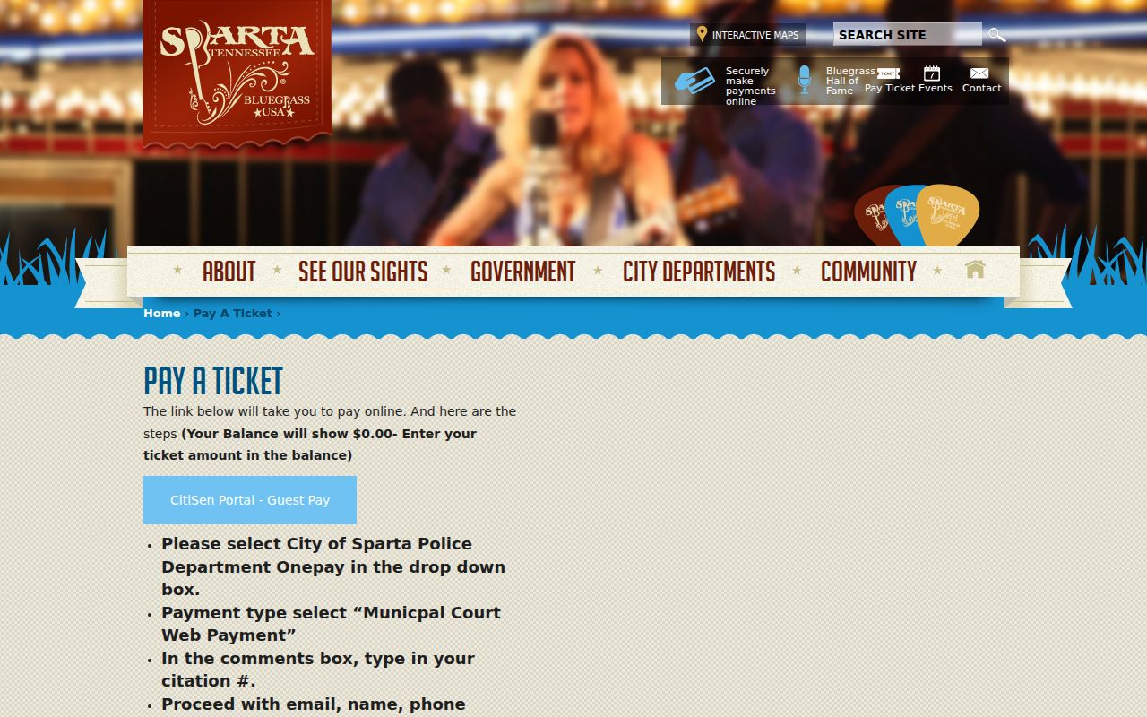 Sparta warrant guidance showing that a municipal ticket payment is not a warrant search